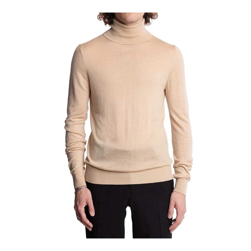 Paisley & Gray Mens Slim Fit Turtleneck Sweater Almond Beige 6596S NWT Size M